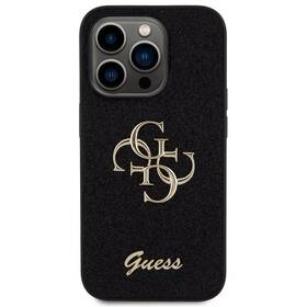 Kryt na mobil Guess Fixed Glitter 4G Metal Logo na Apple iPhone 15 Pro (GUHCP15LHG4SGK) čierny
