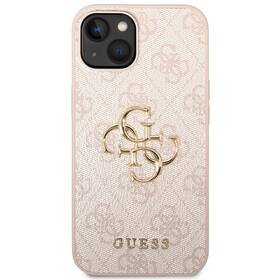 Kryt na mobil Guess 4G Metal Logo na Apple iPhone 15 Plus (GUHCP15M4GMGPI) ružový