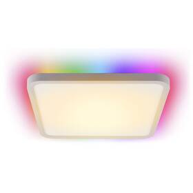 LED stropné svietidlo IMMAX NEO LITE TUDO SMART s RGB podsvícením 40x40cm, 50W Wi-Fi, TUYA (07168-W40) biele