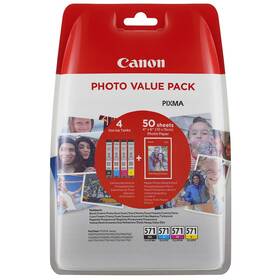 Cartridge Canon CLI-571 XL, 500 strán Photo Value Pack, CMYK (0332C005)