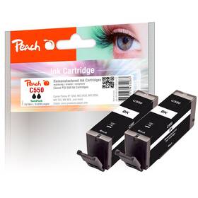 Cartridge Peach Canon PG-550 TwinPack, 2x330 strán (320122) čierna