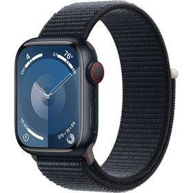 Inteligentné hodinky Apple Watch Series 9 GPS + Cellular 45mm puzdro z tmavého atramentového hliníka - tmavo atramentový prievlečný športový remienok (MRMF3QC/A)