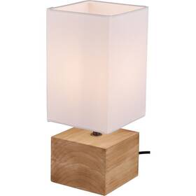 Stolná lampička Reality Woody (RE R50171030) biela/drevená