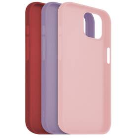 Set krytov na mobil FIXED Story na Apple iPhone 15 (FIXST-1200-3SET1) červený/ružový/fialový