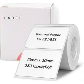 Papierový štítok Niimbot R 40x30mm 230ks pre B21 (A2A88608401) biely