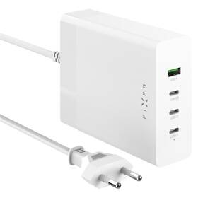 Nabíjačka do siete FIXED Charging Station 3xUSB-C/ 1xUSB-A, GaN, PD 3.0, 200 W (FIXCG200-3C1A-WH) biela