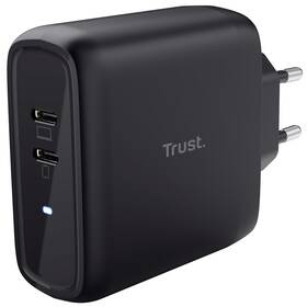 Sieťový adaptér Trust Maxo 65 W 2xUSB-C (25380) čierny