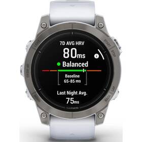 Inteligentné hodinky Garmin epix Pro (Gen 2) Sapphire - 47 mm  - Titan / Whitestone Silicone Band (010-02803-21) - zánovný - 24 mesiacov záruka