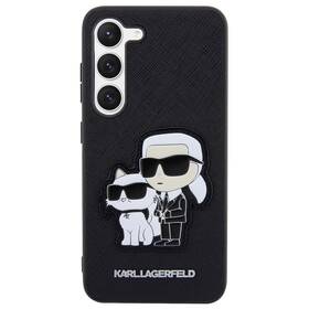Kryt na mobil Karl Lagerfeld Saffiano Karl and Choupette NFT na Samsung Galaxy S23+ (KLHCS23MSANKCPK) čierny