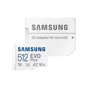 Pamäťová karta Samsung Micro SDXC EVO Plus 512GB UHS-I U3 (160R/30W) + SD adaptér (MB-MC512SA/EU)