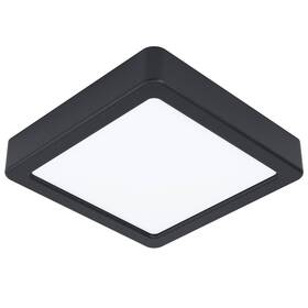 LED stropné svietidlo Eglo Fueva 5, štvorec, 16 cm, teplá biela (99243) čierne