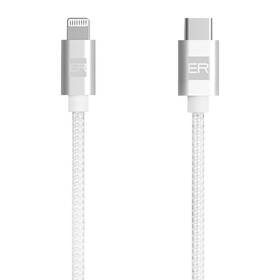 Kábel ER Power USB-C/Lightning, 1,2m (ERPWCL120WH) biely