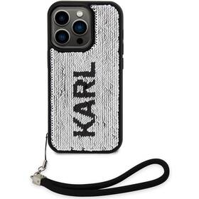 Kryt na mobil Karl Lagerfeld Sequins Reversible na Apple iPhone 13 Pro (KLHCP13LPSQRKS) čierny/strieborný