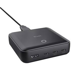 Sieťový adaptér Trust Maxo 100W, 3x USB-C, 1xUSB-A (25242) čierny