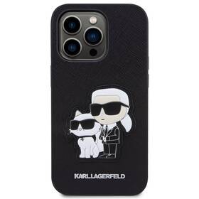 Kryt na mobil Karl Lagerfeld PU Saffiano Karl and Choupette NFT na Apple iPhone 13 Pro (KLHCP13LSANKCPK) čierny