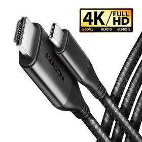 Kábel Axagon USB-C / HDMI 2.0, 1.8m, 4K/60Hz HDR10 (RVC-HI2MC) čierny