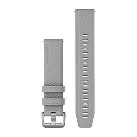 Remienok Garmin Quick Release 20mm, silikónový šedý, strieborná pracka (010-12925-00)