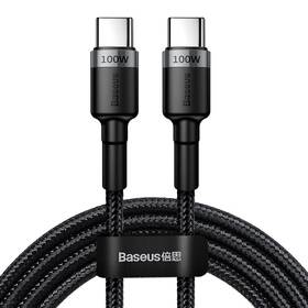 Kábel Baseus Cafule USB-C/USB-C PD2.0 100W, 5A, 2m (CATKLF-ALG1) čierny/sivý