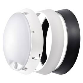 LED stropné svietidlo EMOS Zuri, kruh, 14W, neutrálna biela, pohybové čidlo (ZM3231) čierne/biele