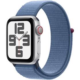 Inteligentné hodinky Apple Watch SE 2023 GPS + Cellular 40mm puzdro zo strieborného hliníka - ľadovo modrý prievlečný športový remienok (MRGQ3QC/A)