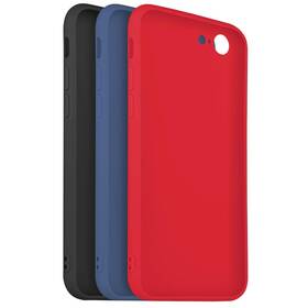 Set krytov na mobil FIXED Story na Apple iPhone 7/8/SE (2020/2022) (FIXST-100-3SET2) čierny/červený/modrý