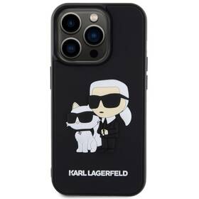 Kryt na mobil Karl Lagerfeld 3D Rubber Karl and Choupette na Apple iPhone 15 Pro (KLHCP15L3DRKCNK) čierny