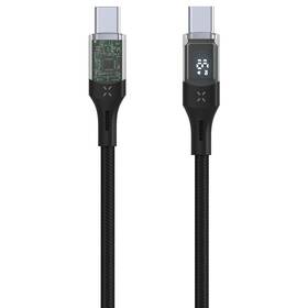 Kábel FIXED USB-C/USB-C, s displejom, PD, 100 W, 2 m (FIXDD-CC2-BK) čierny