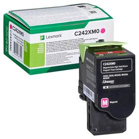 Toner Lexmark C242XM0, 3500 strán, pre C2425dw, C2535dw, MC2425adw, MC2535adwe, MC2 (C242XM0) purpurová farba