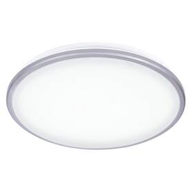 LED stropné svietidlo Solight Silver, okrúhle, 24W, 1800lm, stmievateľné, diaľkové ovládanie, 38cm (WO761) strieborné