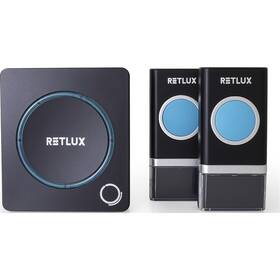 Zvonček bezdrôtový RETLUX RDB 112, do siete 230V + 2 batériové tlačidlá (RDB 112) čierny