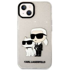 Kryt na mobil Karl Lagerfeld IML Glitter Karl and Choupette NFT na Apple iPhone 13 (KLHCP13MHNKCTGT) priehľadný