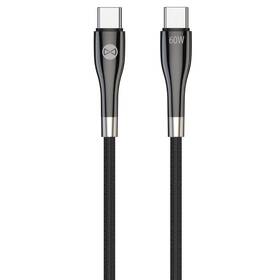 Kábel Forever Sleek USB-C/USB-C, 60 W, 1 m (GSM171009) čierny