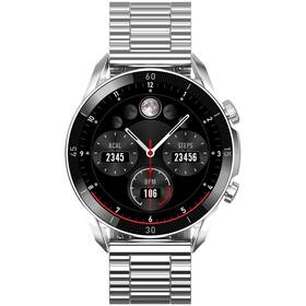 Inteligentné hodinky Garett V10 - stříbrné se stříbrným ocelovým řemínkem (V10_SVR_STL)