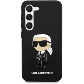 Kryt na mobil Karl Lagerfeld Liquid Silicone Ikonik NFT na Samsung Galaxy S23 (KLHCS23SSNIKBCK) čierny