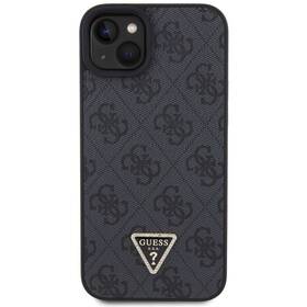 Kryt na mobil Guess 4G Strass Triangle Metal Logo na Apple iPhone 15 Plus (GUHCP15MP4TDPK) čierny