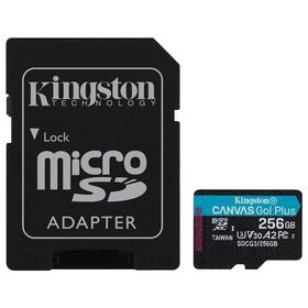 Kingston Canvas Go! Plus MicroSDXC 256 GB UHS-I U3 (170R/90W) + adaptér