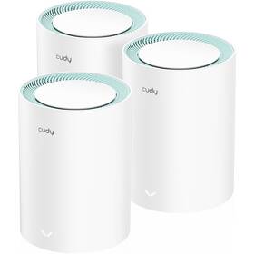 Kompletný Wi-Fi systém Cudy M1300 AC1200 Wi-Fi Mesh Gigabit, set 3 ks (216285) biely