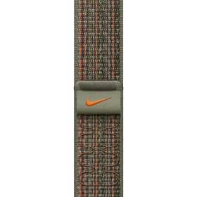 Remienok Apple 45mm sekvojově zelený/oranžový provlékací sportovní  Nike (MTL63ZM/A)