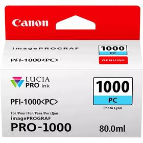 Cartridge Canon PFI-1000 PC, 80 ml, foto azúrová (0550C001)