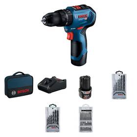 Aku vŕtačka Bosch Professional GSB12V-30+2x2.0+case 0.601.9G9.101 (s batériou)