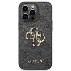 Kryt na mobil Guess 4G Metal Logo na Apple iPhone 14 Pro (GUHCP14L4GMGGR) sivý
