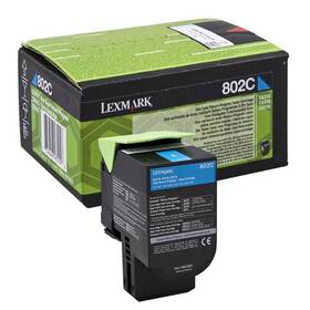 Toner Lexmark 80C20C0, 1000 strán, pre CX310dn, CX310n, CX410de, CX410 (80C20C0) azúrová farba