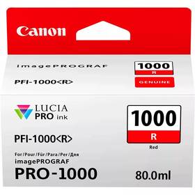 Cartridge Canon PFI-1000 R, 80 ml (0554C001) červená