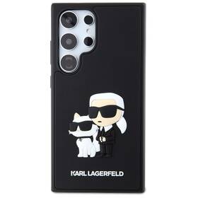 Kryt na mobil Karl Lagerfeld 3D Rubber Karl and Choupette na Samsung Galaxy S24 Ultra (KLHCS24L3DRKCNK) čierny