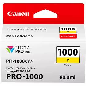 Cartridge Canon PFI-1000 Y, 80 ml (0549C001) žltá
