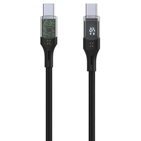 Kábel FIXED USB-C/USB-C, s displejom, PD, 100 W, 1,2 m (FIXDD-CC12-BK) čierny