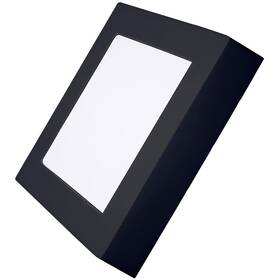 LED stropné svietidlo Solight CCT, prisadené, 12 W, 900 lm, štvorcové (WD171-B) čierne