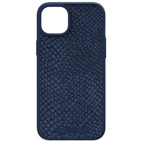 Kryt na mobil Njord Salmon Leather Magsafe na Apple iPhone 15 Plus (NA52SL01) modrý