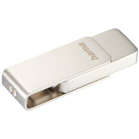 USB flashdisk Hama Uni-C Rotate Pro 128 GB (182496) strieborný