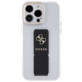 Kryt na mobil Guess Grip Stand 4G Metal Logo na Apple iPhone 15 Pro (GUHCP15LHGSSA4K) čierny